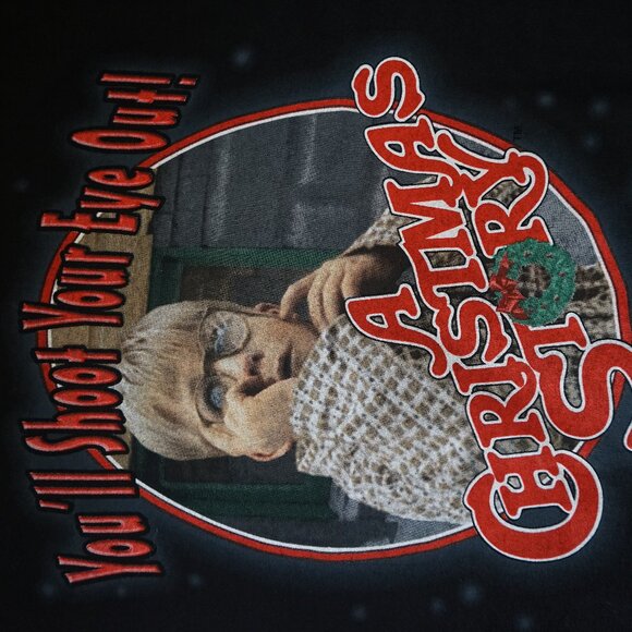 New! 2003 Hanes A Christmas Story You'll Shoot Your Eye Out Men's XL T-Shirt - Picture 5 of 6